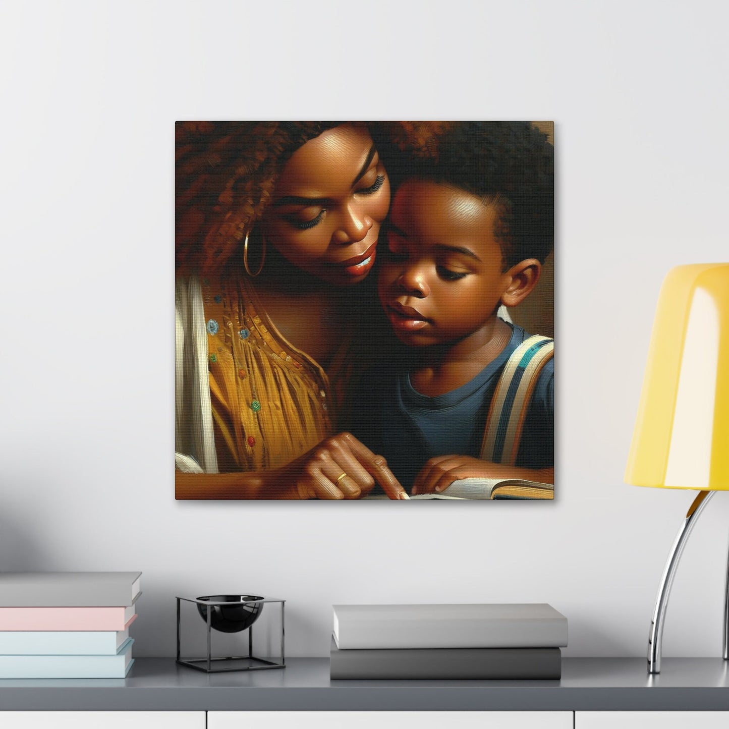 "Mother and Child's Serene Moment" - Canvas - Authentic4Us