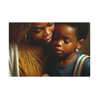 "Mother and Child's Serene Moment" - Canvas - Authentic4Us