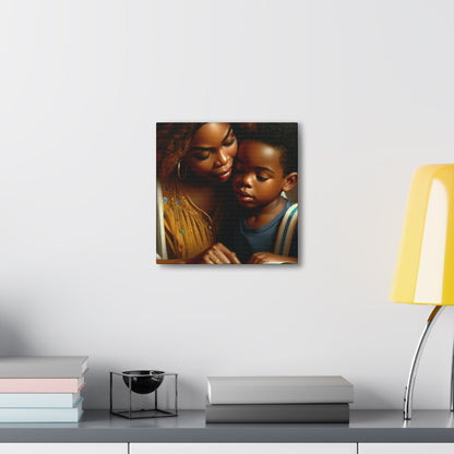 "Mother and Child's Serene Moment" - Canvas - Authentic4Us