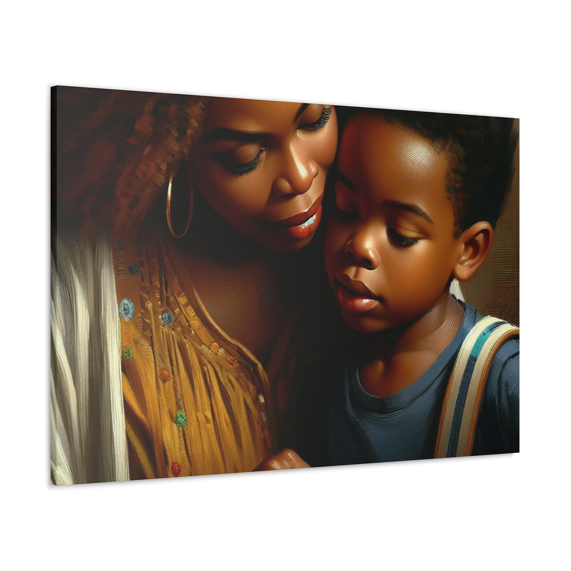 "Mother and Child's Serene Moment" - Canvas - Authentic4Us