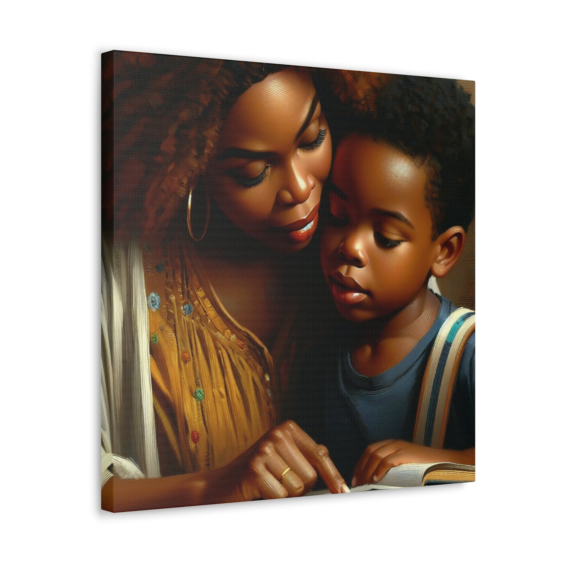 "Mother and Child's Serene Moment" - Canvas - Authentic4Us