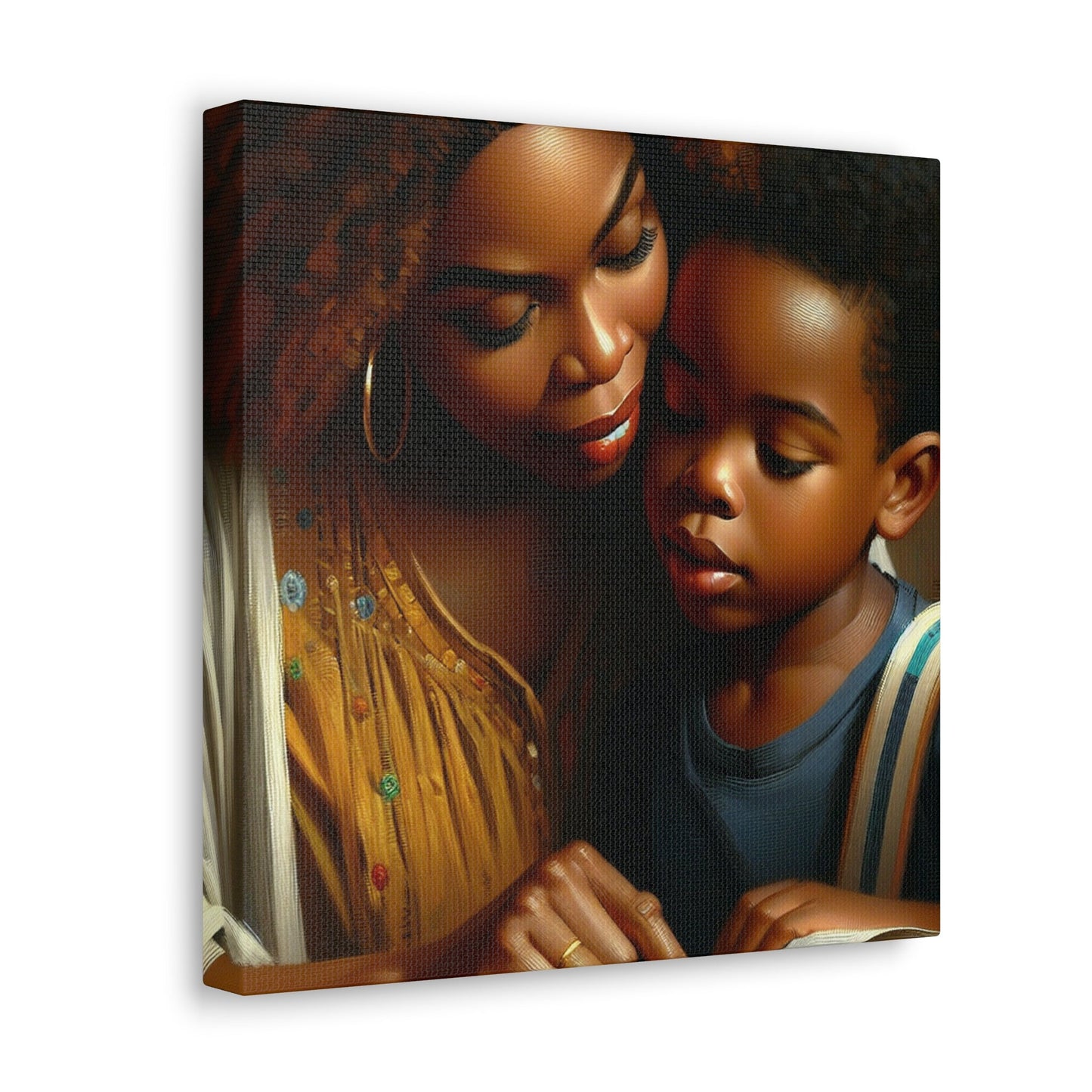 "Mother and Child's Serene Moment" - Canvas - Authentic4Us