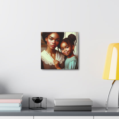 "Motherly Affection: Stylized Family Portrait" - Canvas - Authentic4Us