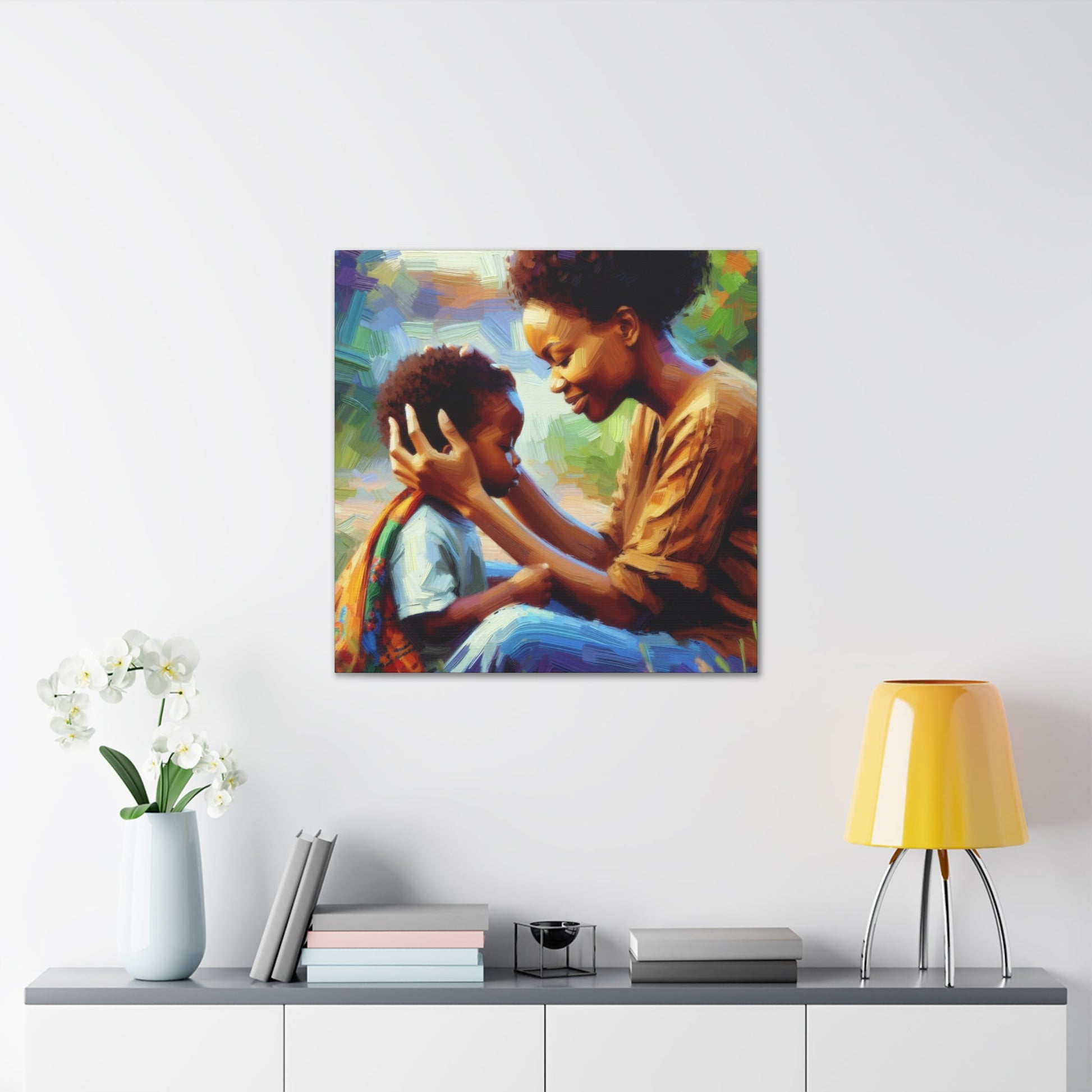 "Motherly Bliss: A Tender Embrace" - Canvas - Authentic4Us