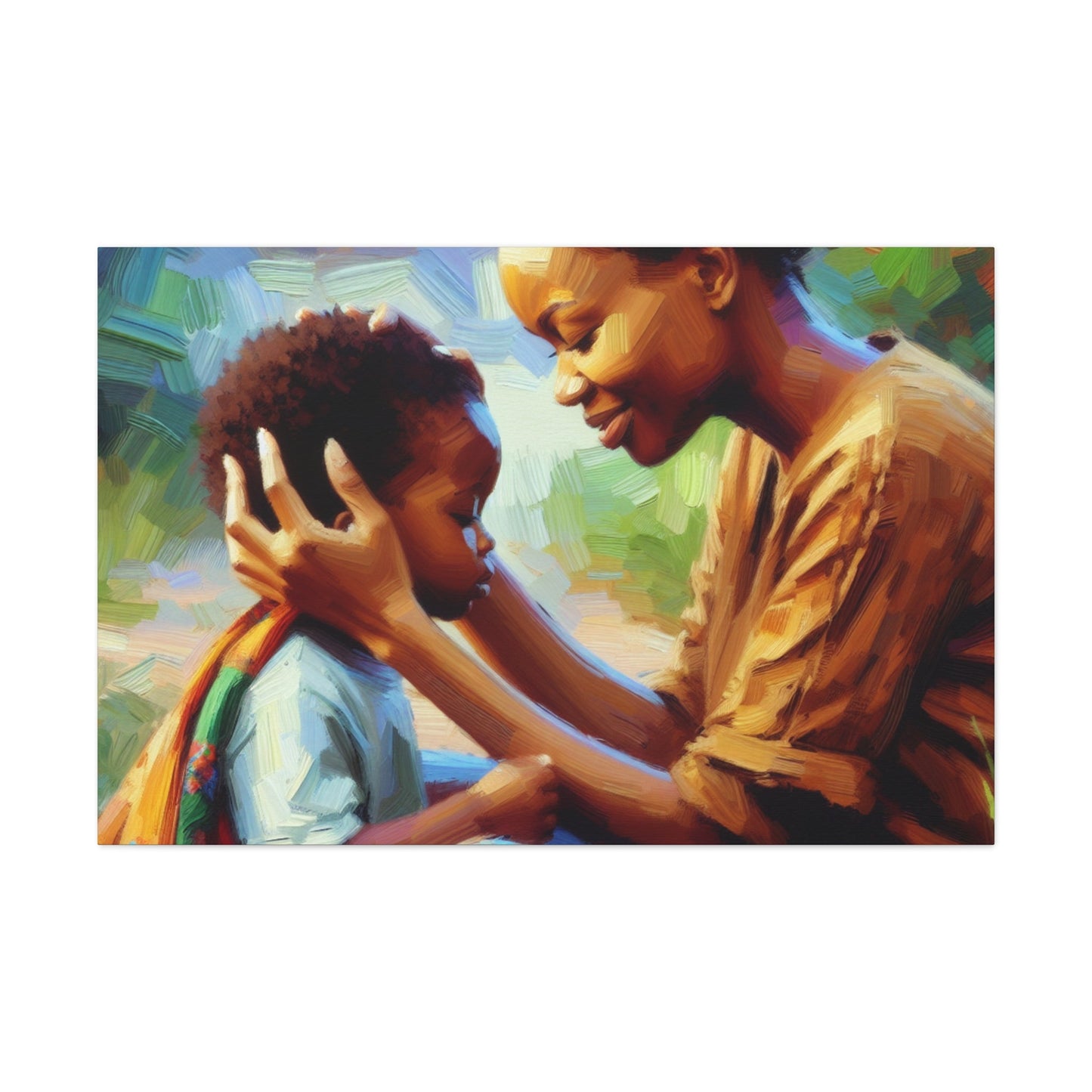 "Motherly Bliss: A Tender Embrace" - Canvas - Authentic4Us