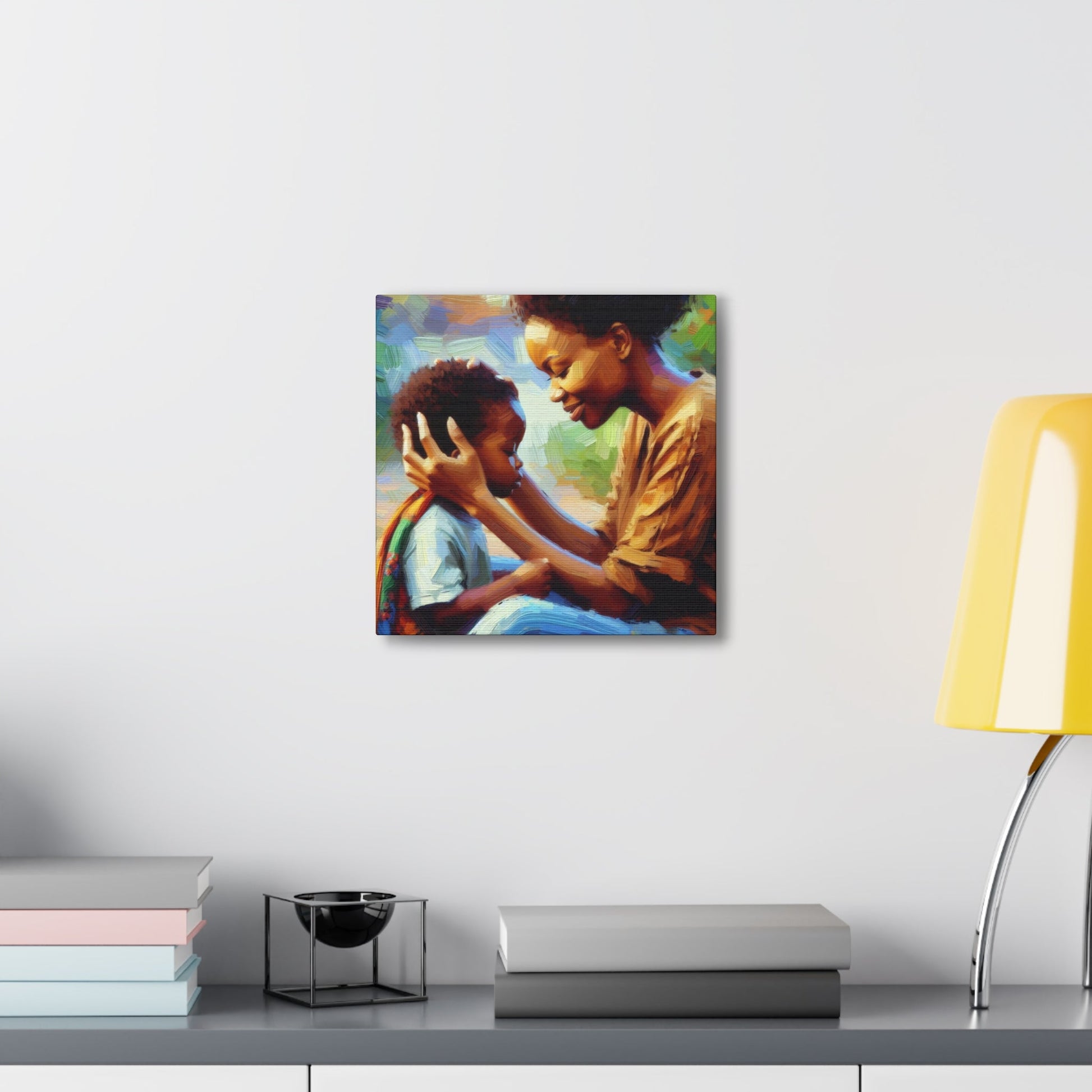 "Motherly Bliss: A Tender Embrace" - Canvas - Authentic4Us