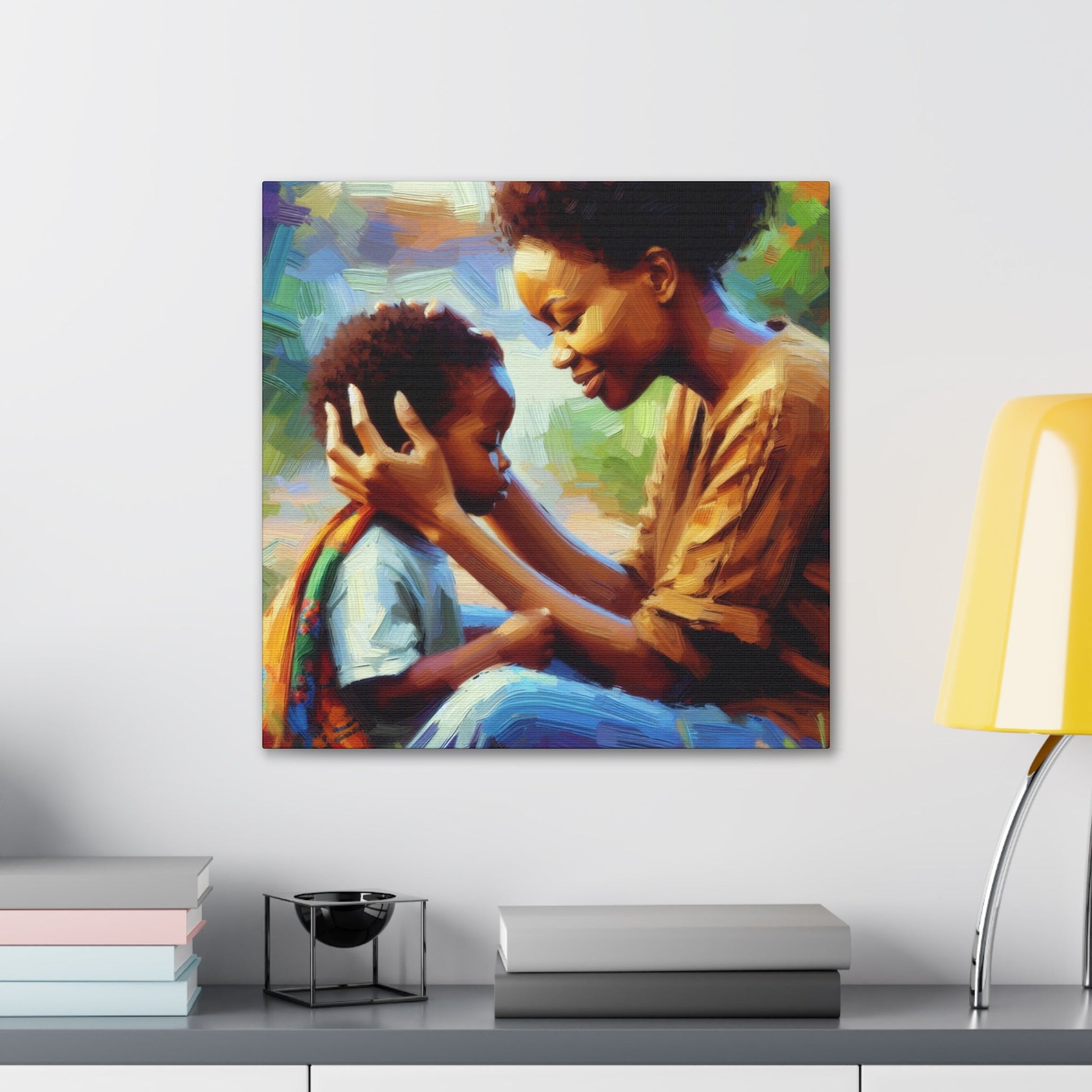 "Motherly Bliss: A Tender Embrace" - Canvas - Authentic4Us