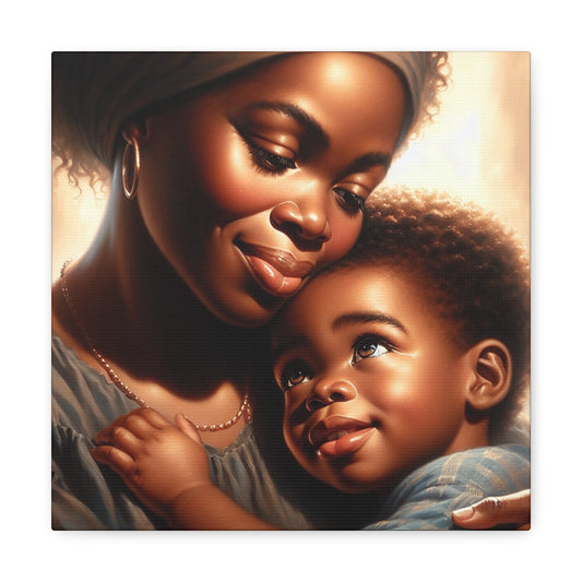 "Motherly Love: A Tender Moment" - Canvas - Authentic4Us