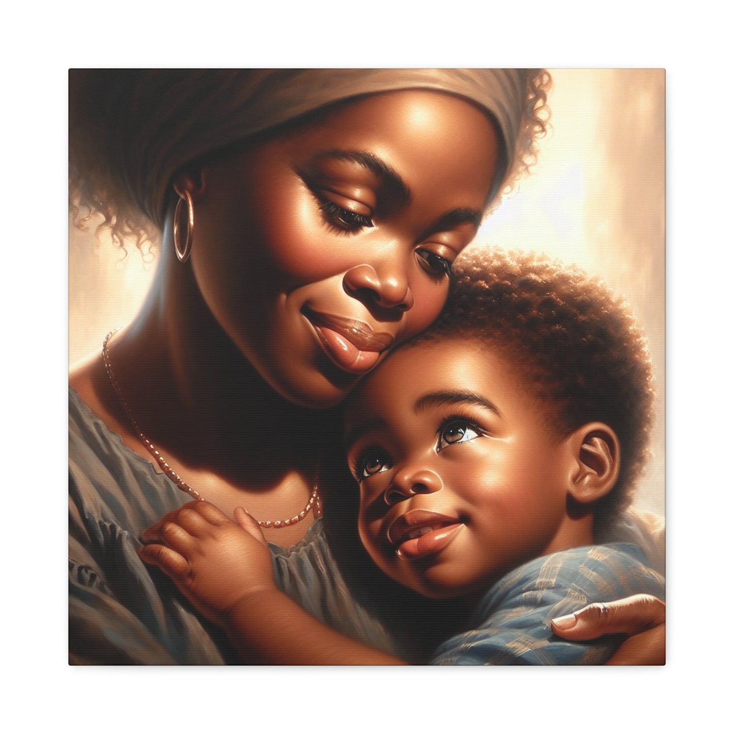 "Motherly Love: A Tender Moment" - Canvas - Authentic4Us