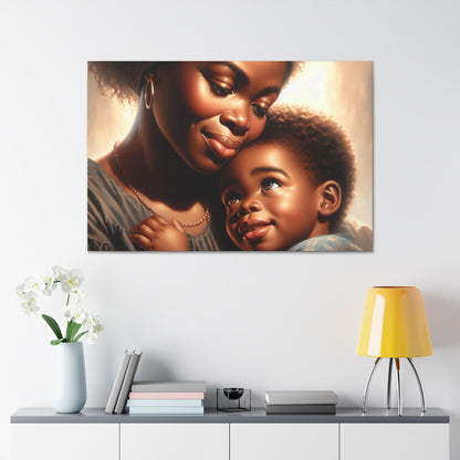 "Motherly Love: A Tender Moment" - Canvas - Authentic4Us