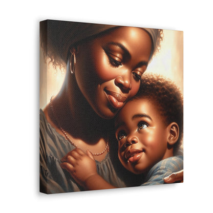 "Motherly Love: A Tender Moment" - Canvas - Authentic4Us