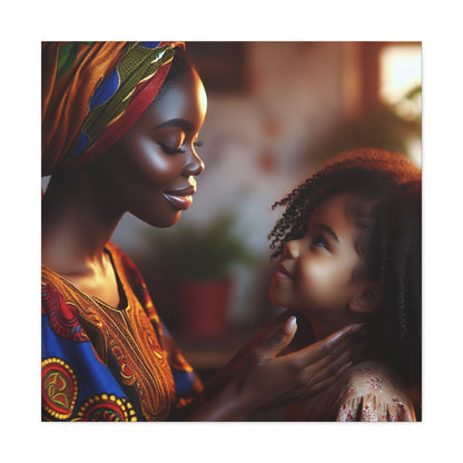 "Motherly Love: African-Inspired Digital Art" - Canvas - Authentic4Us