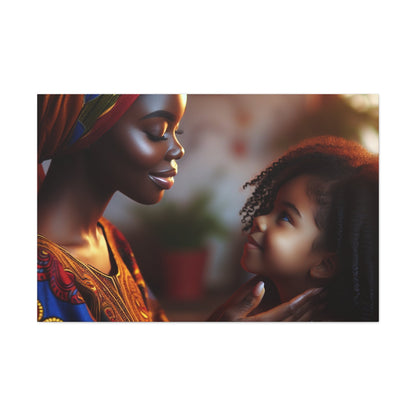 "Motherly Love: African-Inspired Digital Art" - Canvas - Authentic4Us