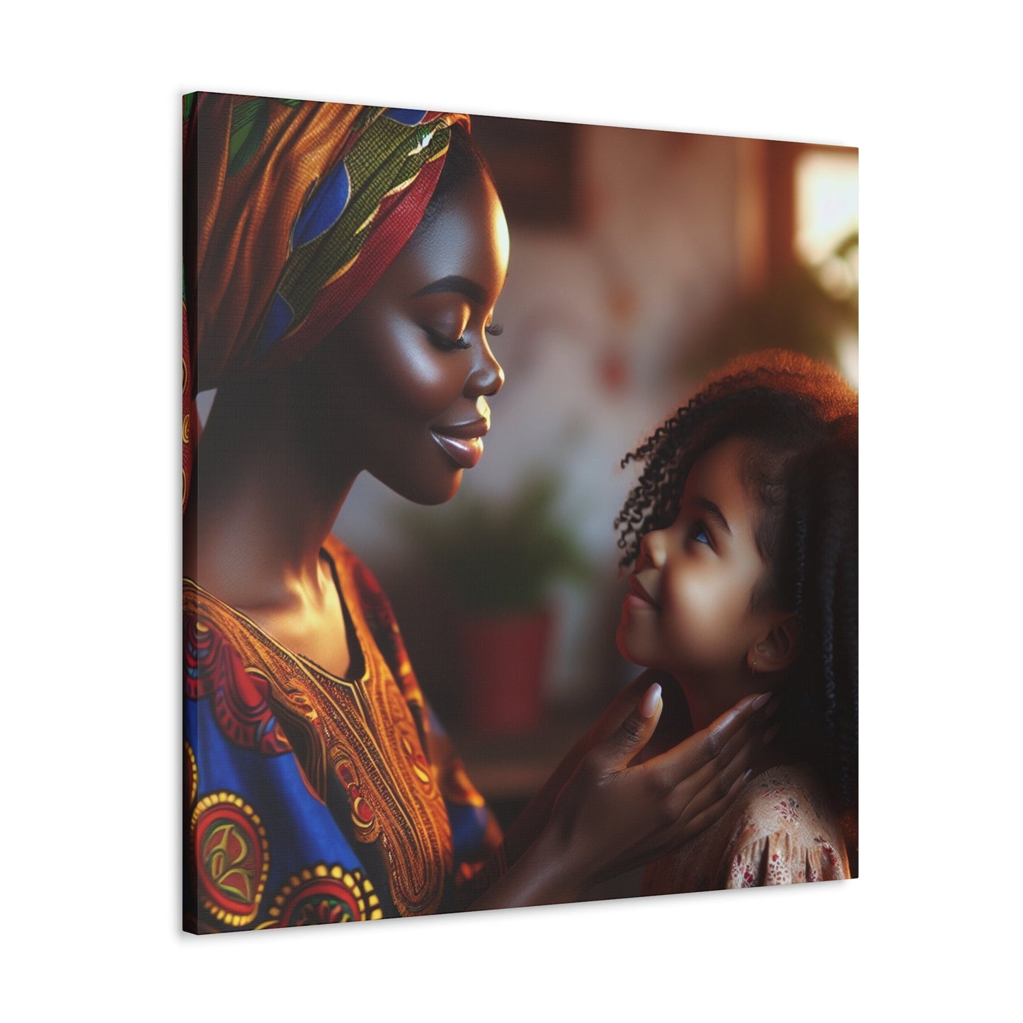 "Motherly Love: African-Inspired Digital Art" - Canvas - Authentic4Us