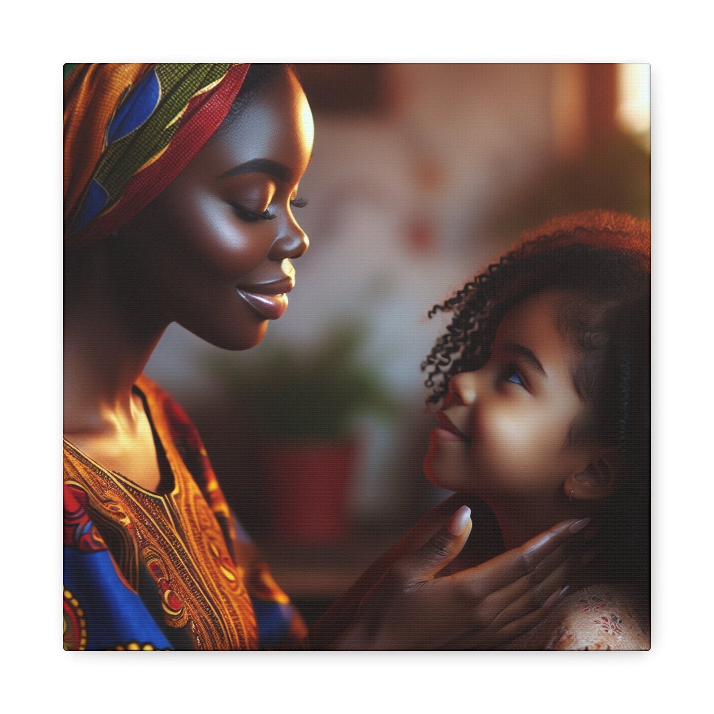 "Motherly Love: African-Inspired Digital Art" - Canvas - Authentic4Us