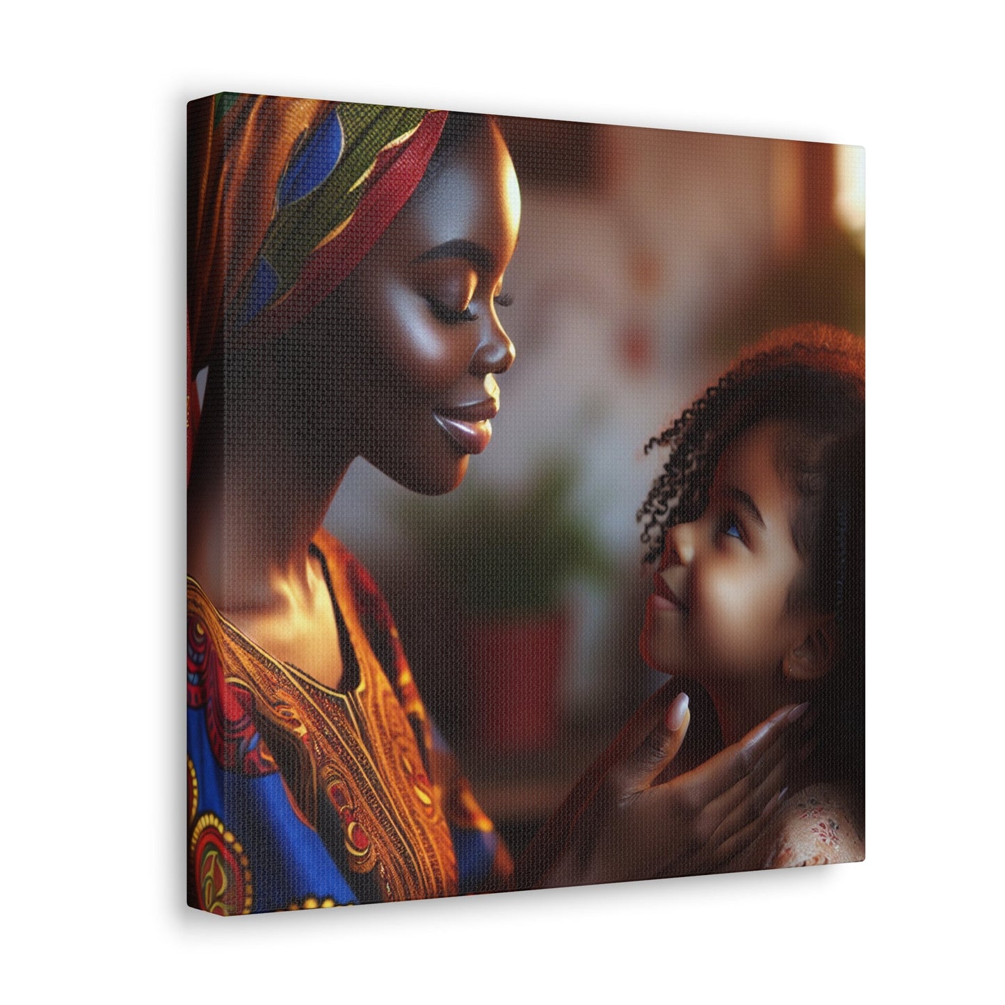 "Motherly Love: African-Inspired Digital Art" - Canvas - Authentic4Us