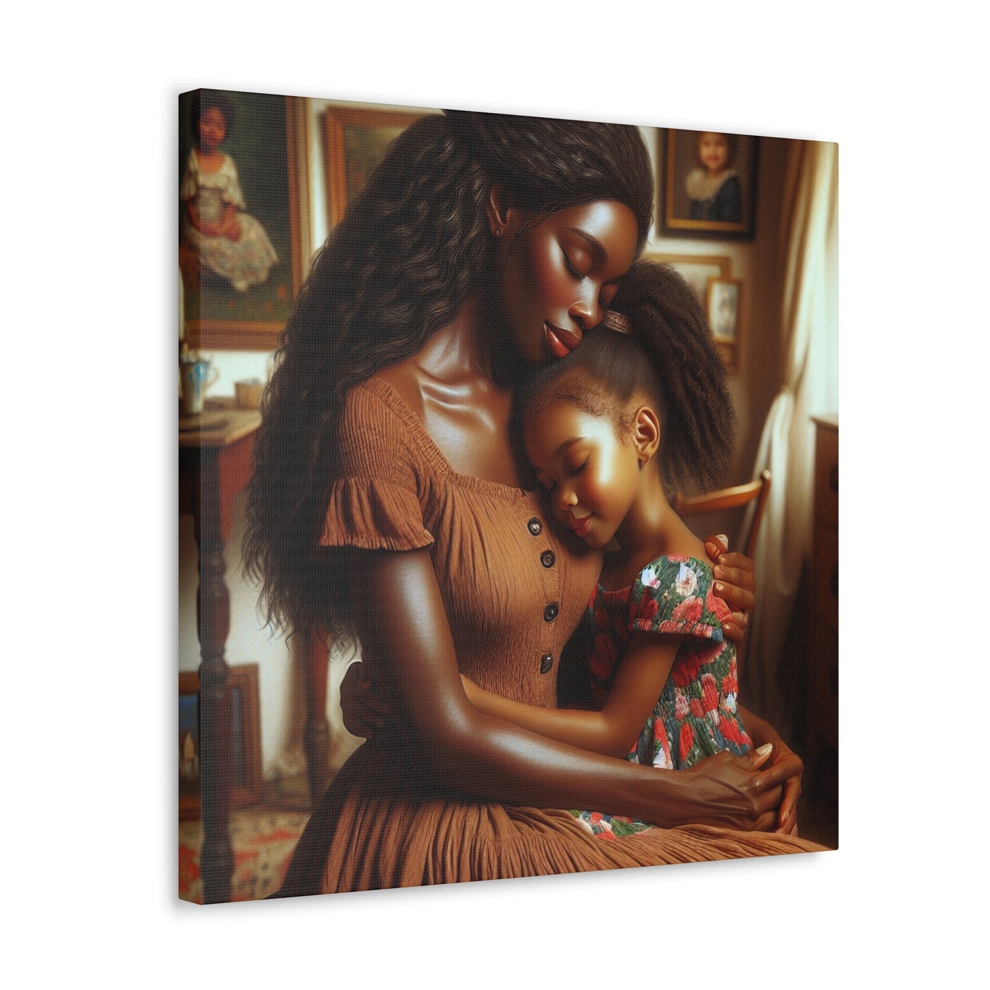 "Mother's Embrace: A Precious Affection" - Canvas - Authentic4Us