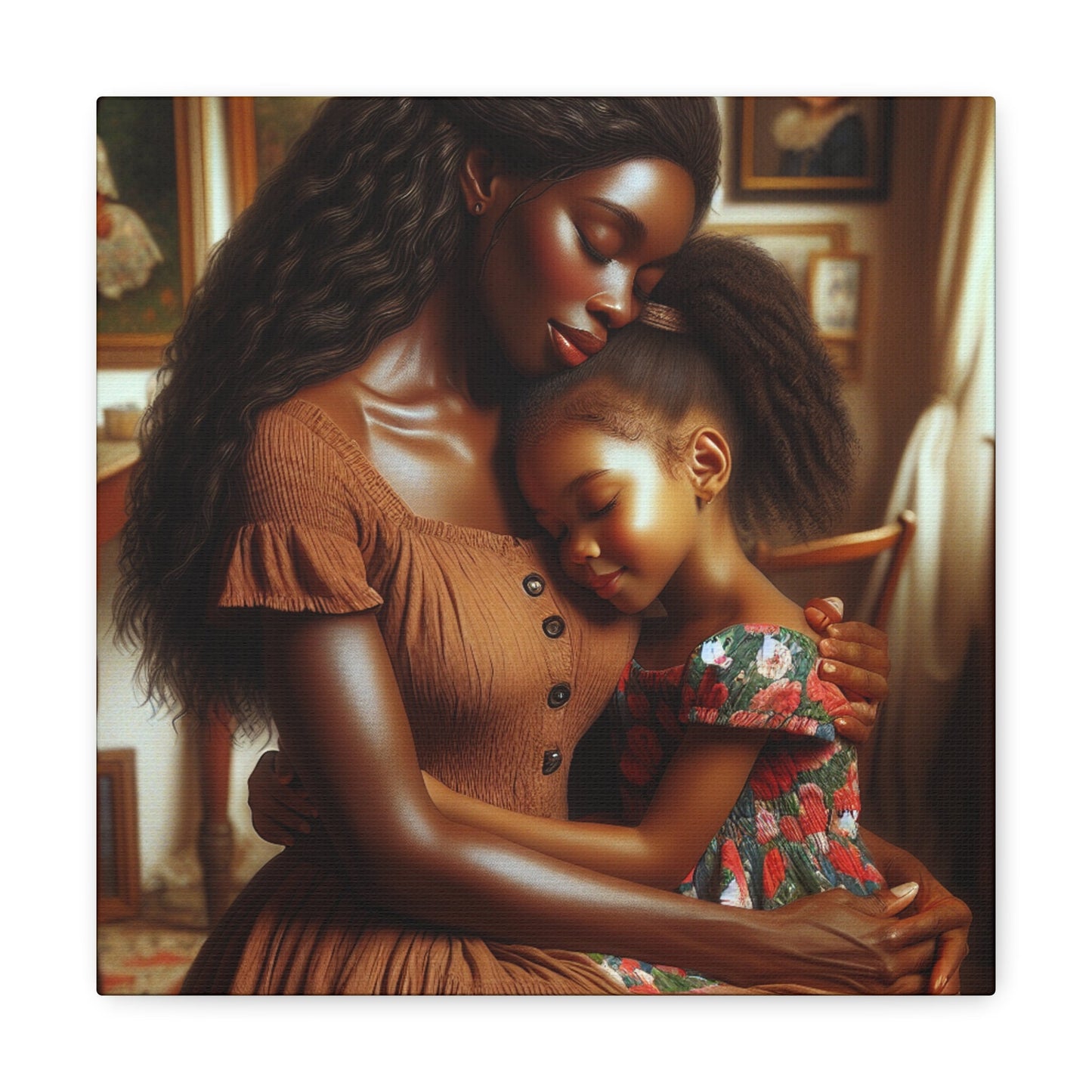 "Mother's Embrace: A Precious Affection" - Canvas - Authentic4Us