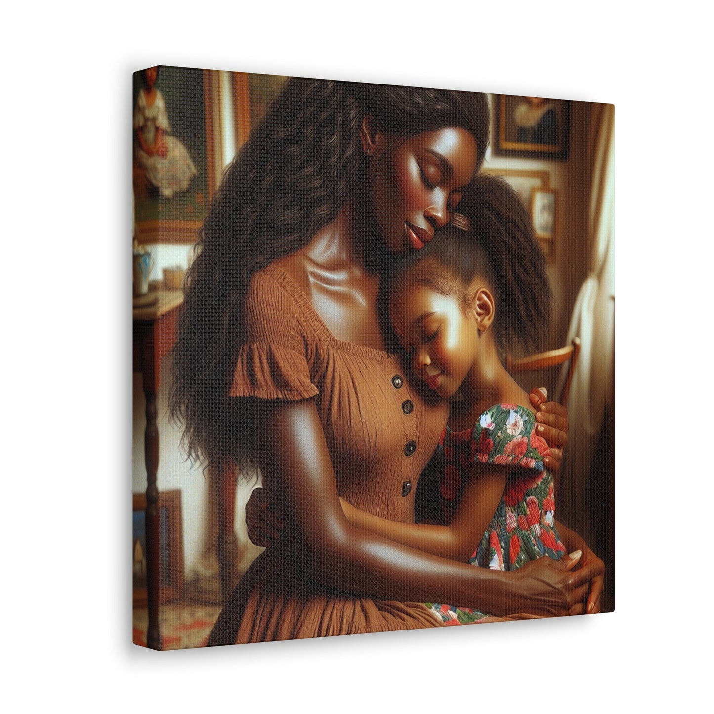 "Mother's Embrace: A Precious Affection" - Canvas - Authentic4Us