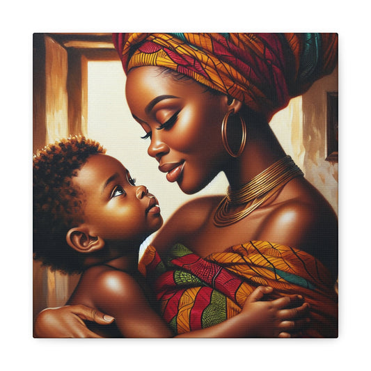 "Mother's Love, African Elegance" - Canvas - Authentic4Us