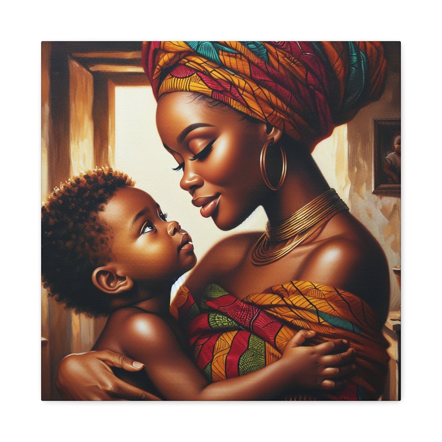 "Mother's Love, African Elegance" - Canvas - Authentic4Us