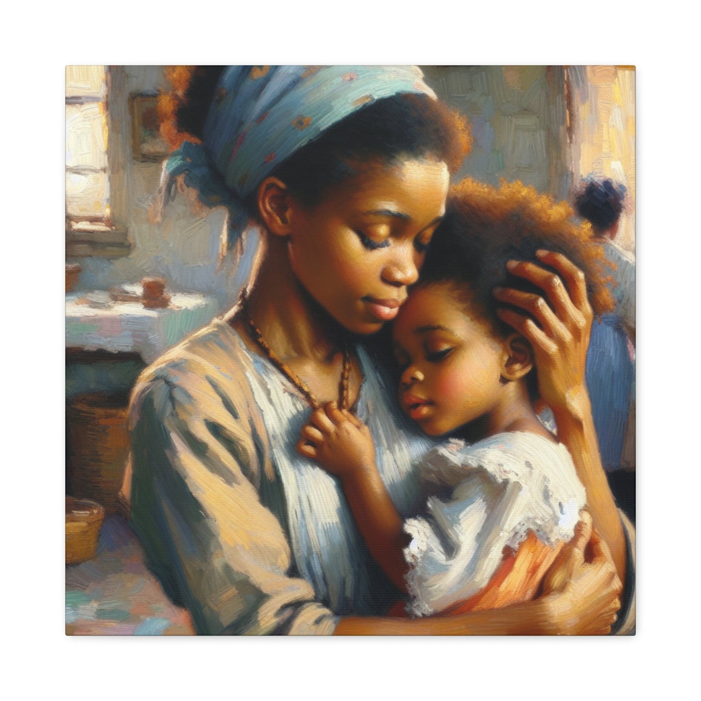 "Nurturing Love: An African Embrace" - Canvas - Authentic4Us