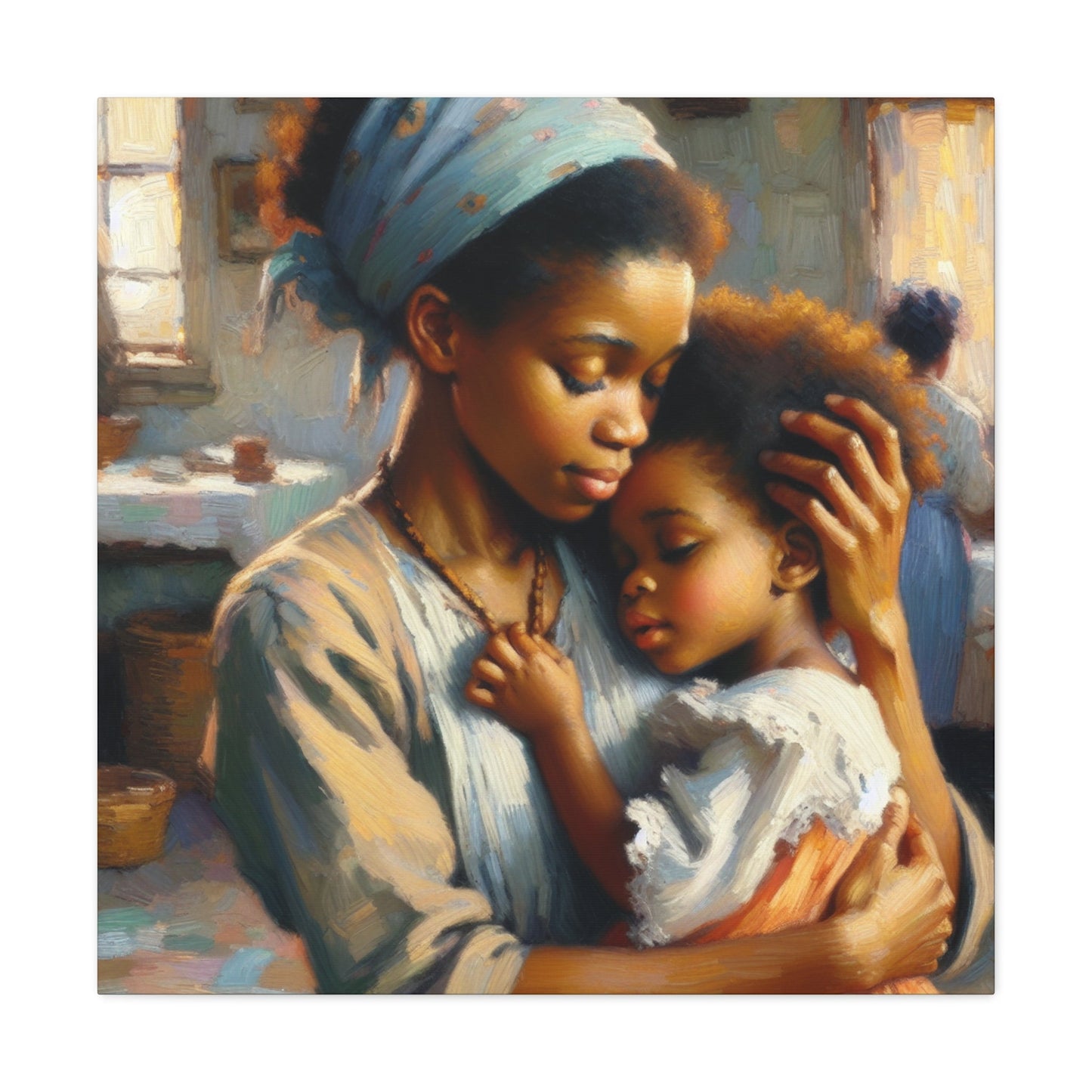 "Nurturing Love: An African Embrace" - Canvas - Authentic4Us