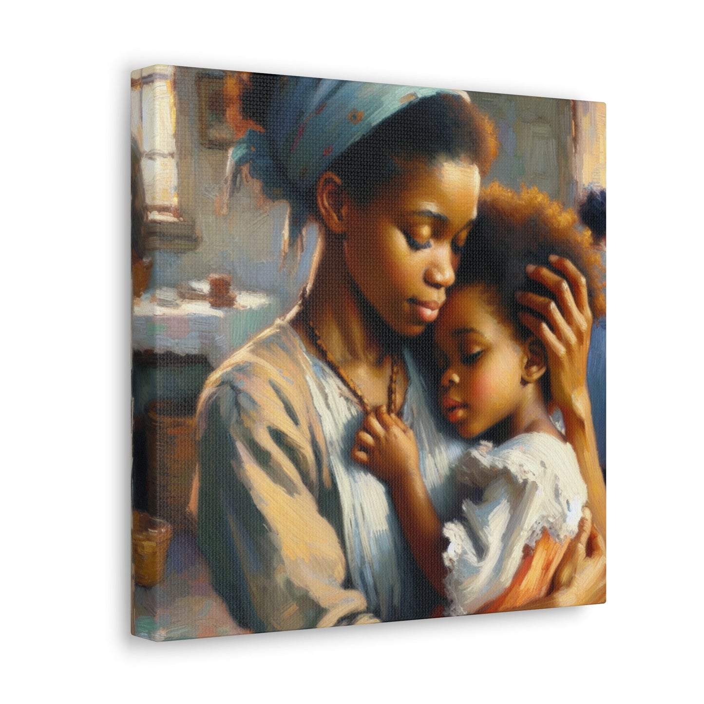 "Nurturing Love: An African Embrace" - Canvas - Authentic4Us