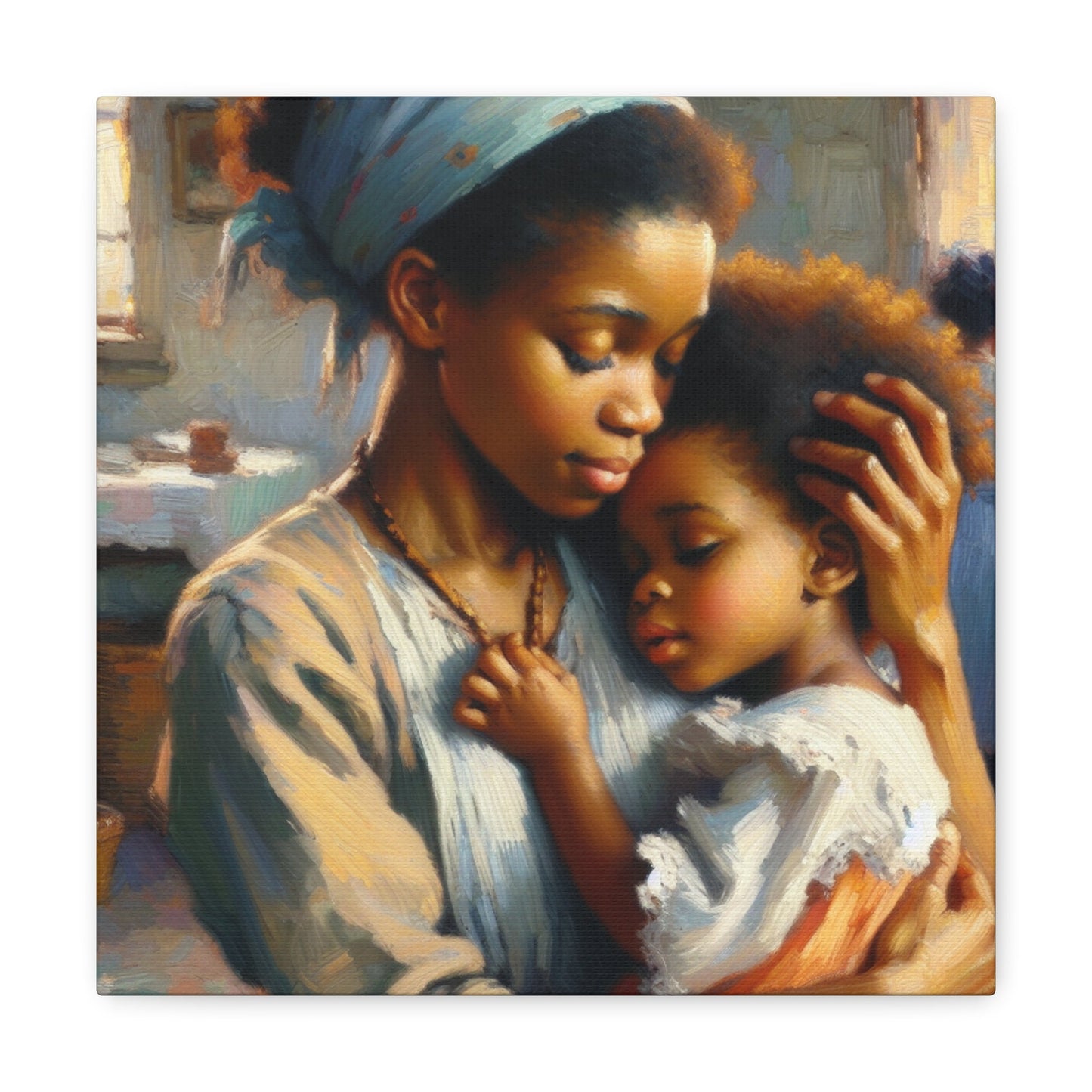 "Nurturing Love: An African Embrace" - Canvas - Authentic4Us