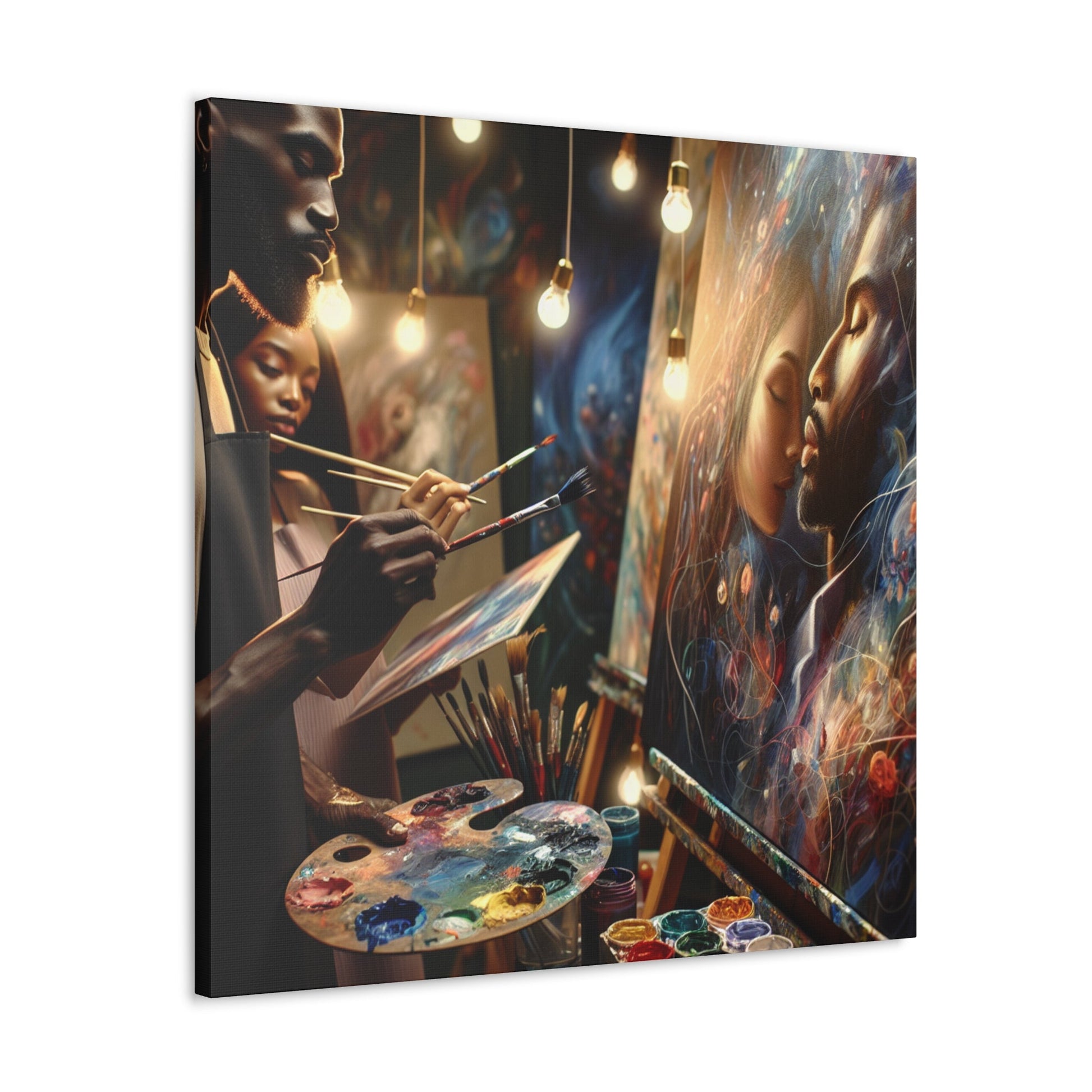 "Passionate Collaboration: A Vivid Studio" - Canvas - Authentic4Us