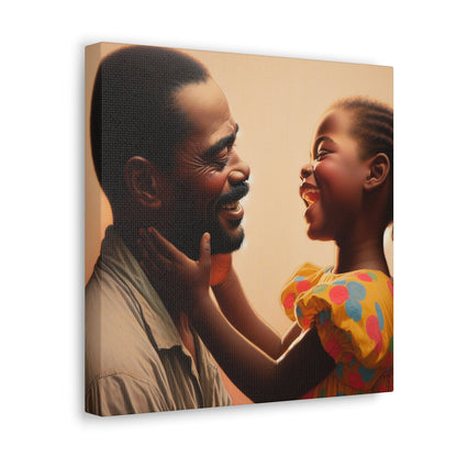 "Radiant Affection: Father-Daughter Bond" - Canvas - Authentic4Us