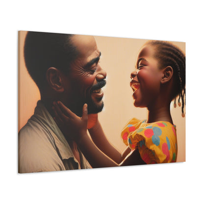 "Radiant Affection: Father-Daughter Bond" - Canvas - Authentic4Us