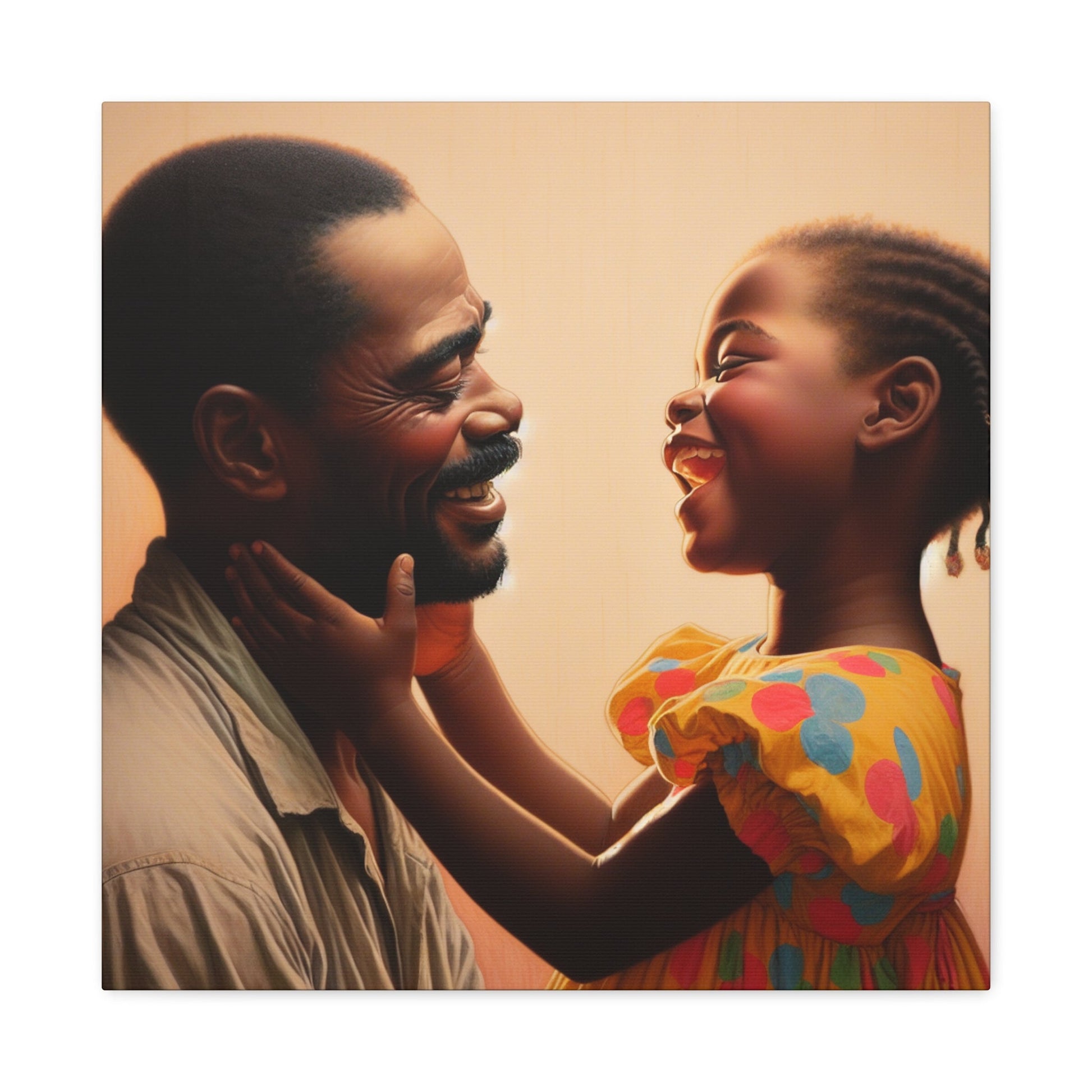 "Radiant Affection: Father-Daughter Bond" - Canvas - Authentic4Us