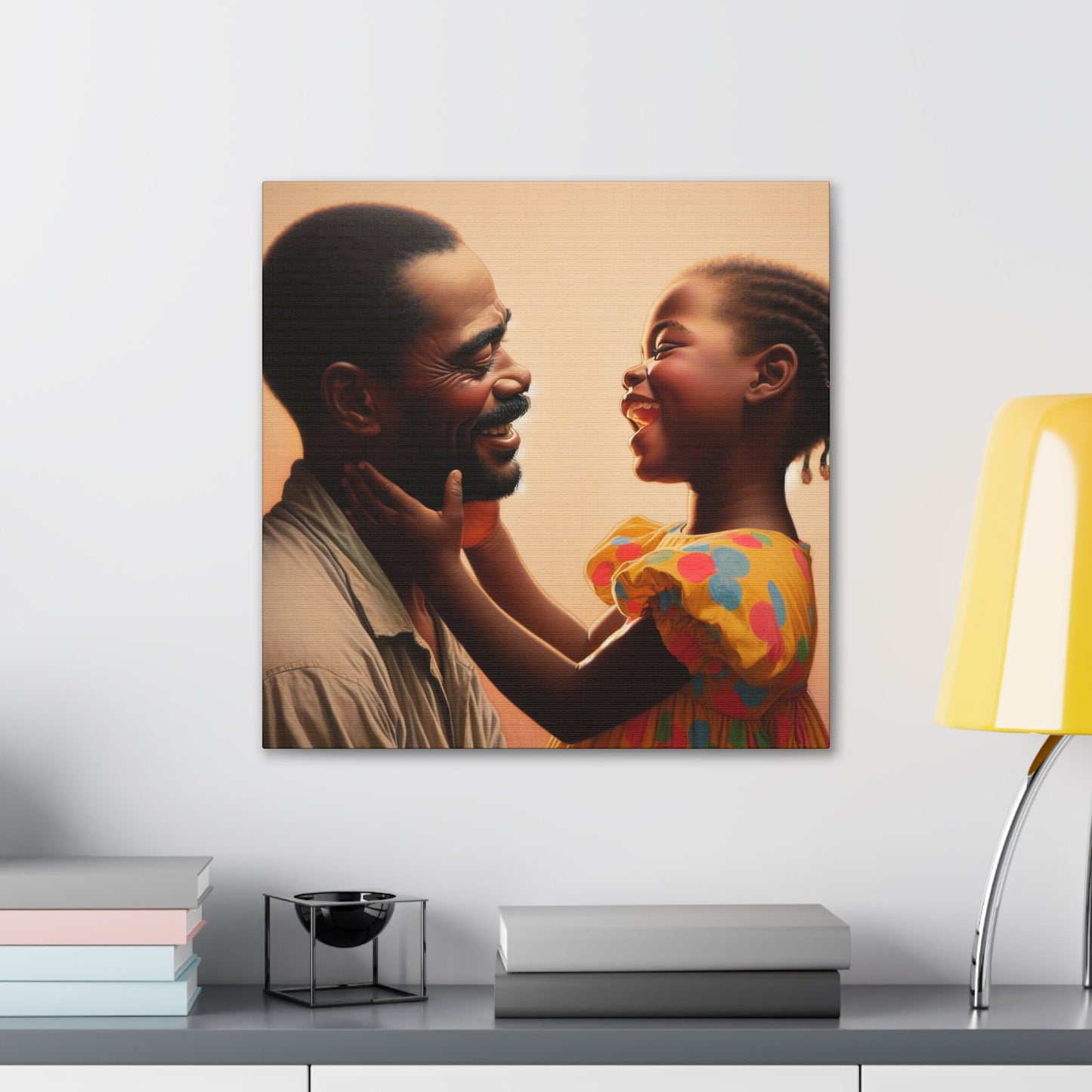 "Radiant Affection: Father-Daughter Bond" - Canvas - Authentic4Us