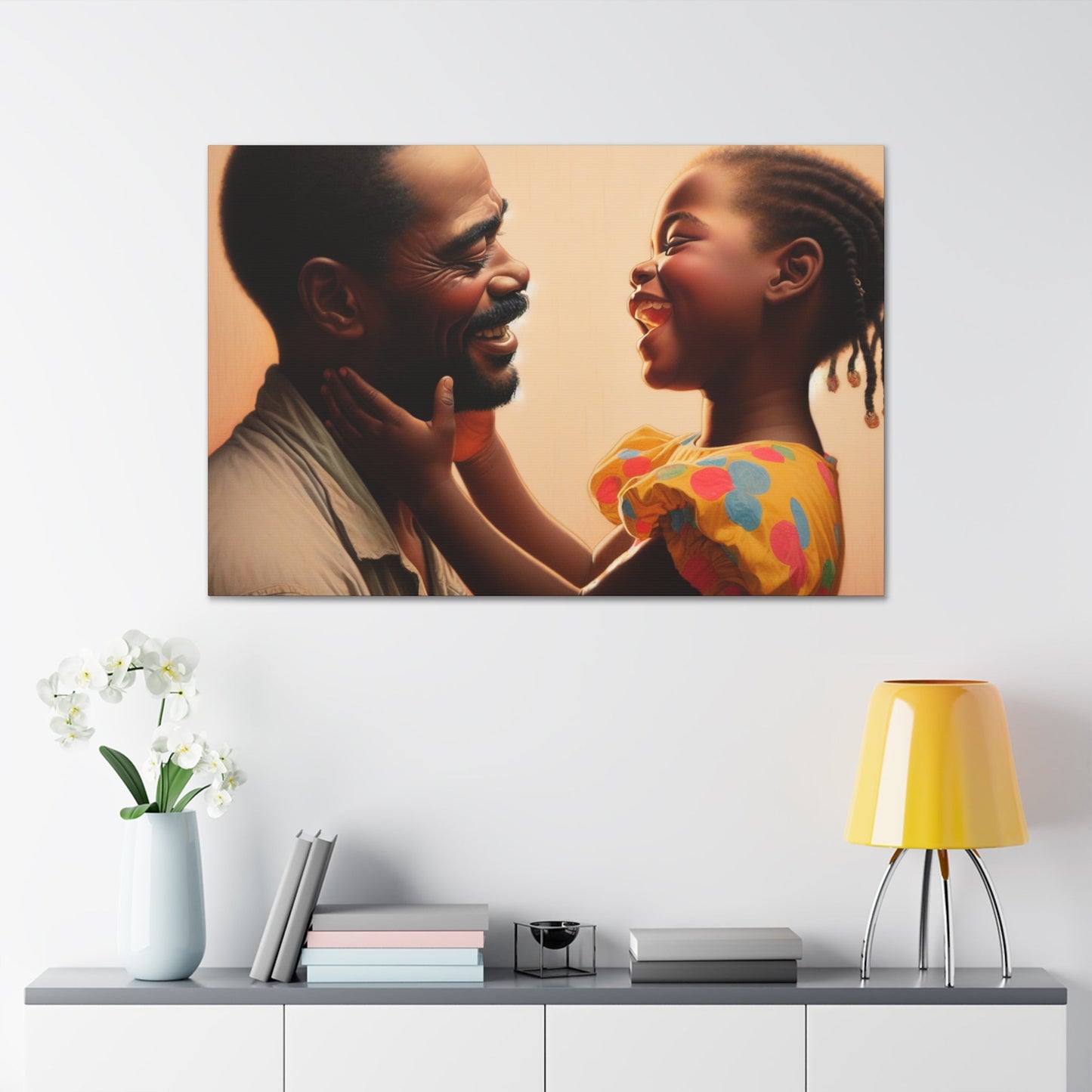 "Radiant Affection: Father-Daughter Bond" - Canvas - Authentic4Us