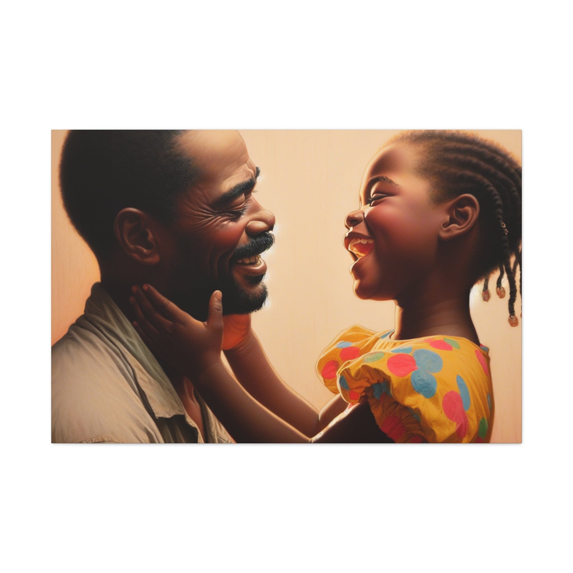 "Radiant Affection: Father-Daughter Bond" - Canvas - Authentic4Us