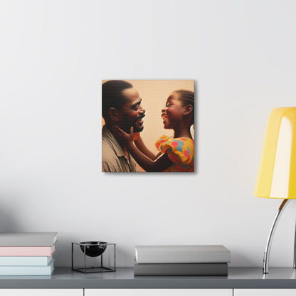 "Radiant Affection: Father-Daughter Bond" - Canvas - Authentic4Us