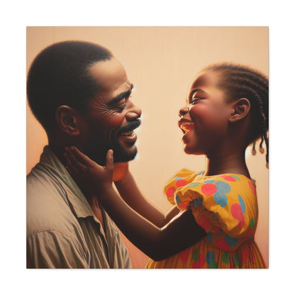 "Radiant Affection: Father-Daughter Bond" - Canvas - Authentic4Us