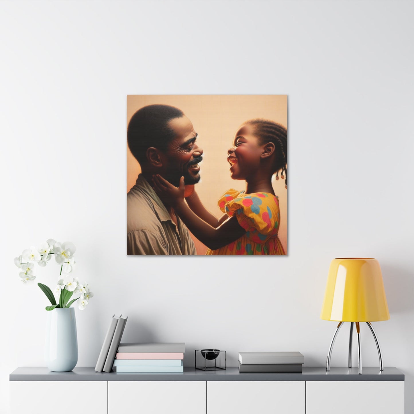 "Radiant Affection: Father-Daughter Bond" - Canvas - Authentic4Us