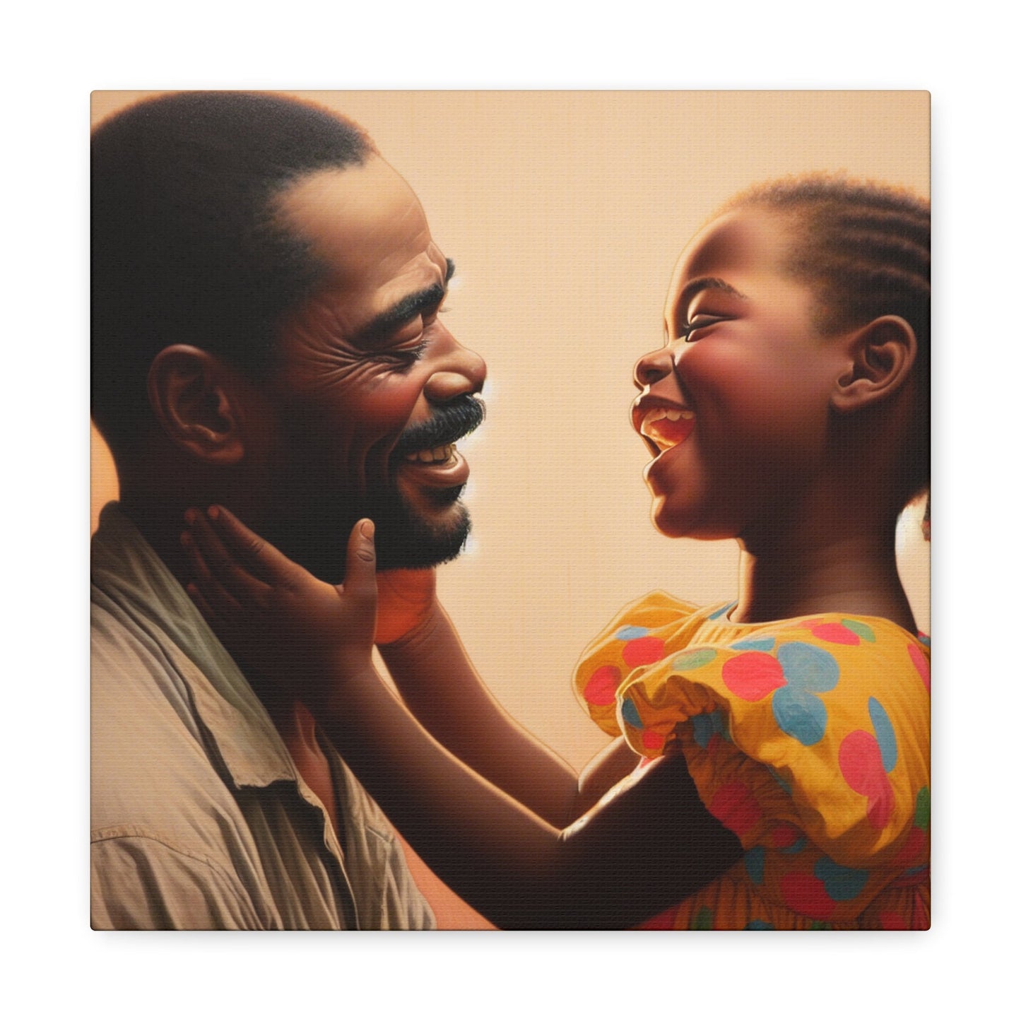 "Radiant Affection: Father-Daughter Bond" - Canvas - Authentic4Us