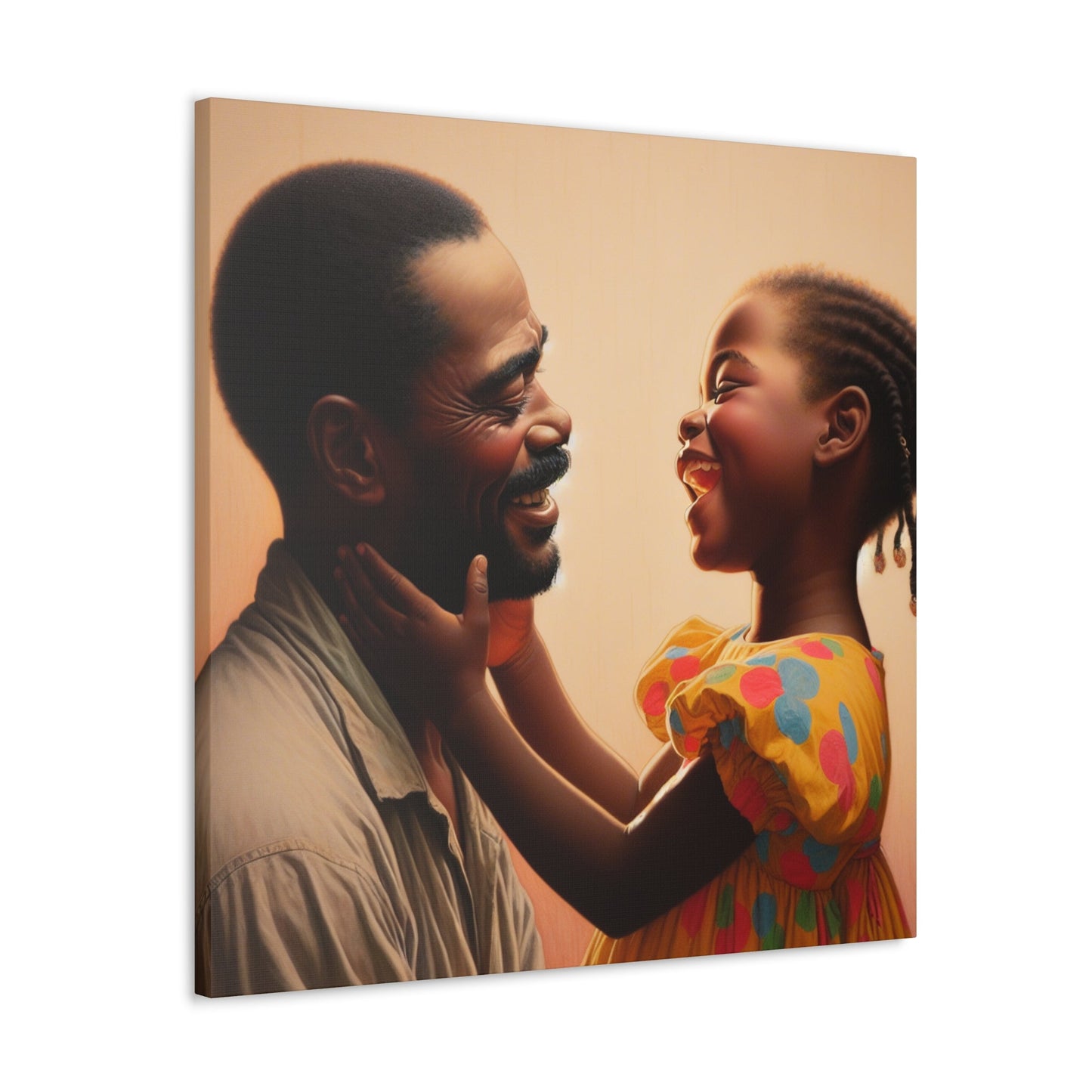 "Radiant Affection: Father-Daughter Bond" - Canvas - Authentic4Us