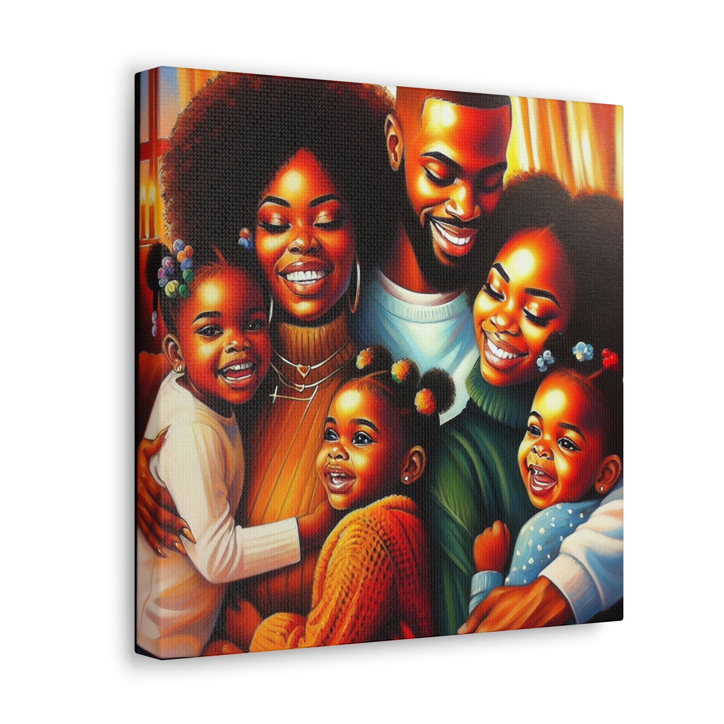 "Radiant Joy: A Loving Family" - Canvas - Authentic4Us