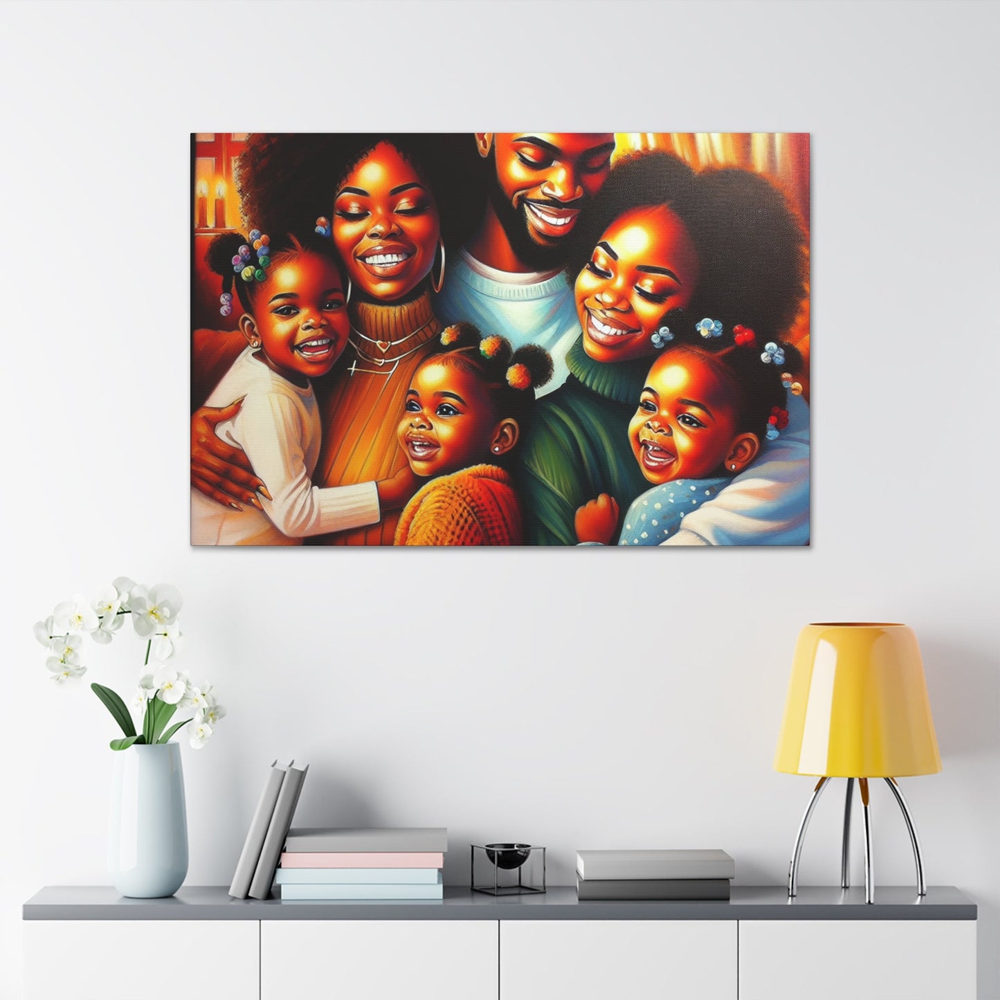 "Radiant Joy: A Loving Family" - Canvas - Authentic4Us