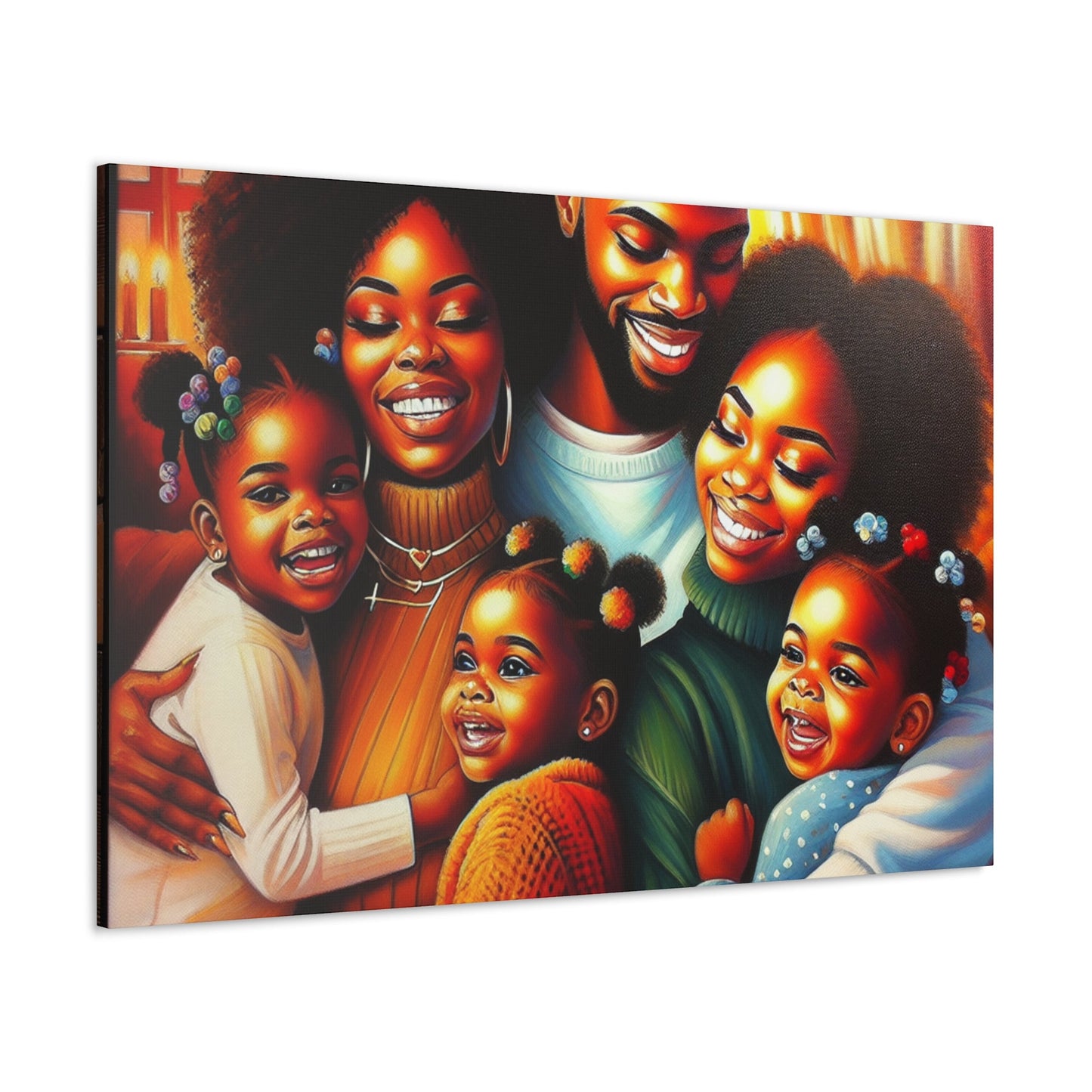 "Radiant Joy: A Loving Family" - Canvas - Authentic4Us