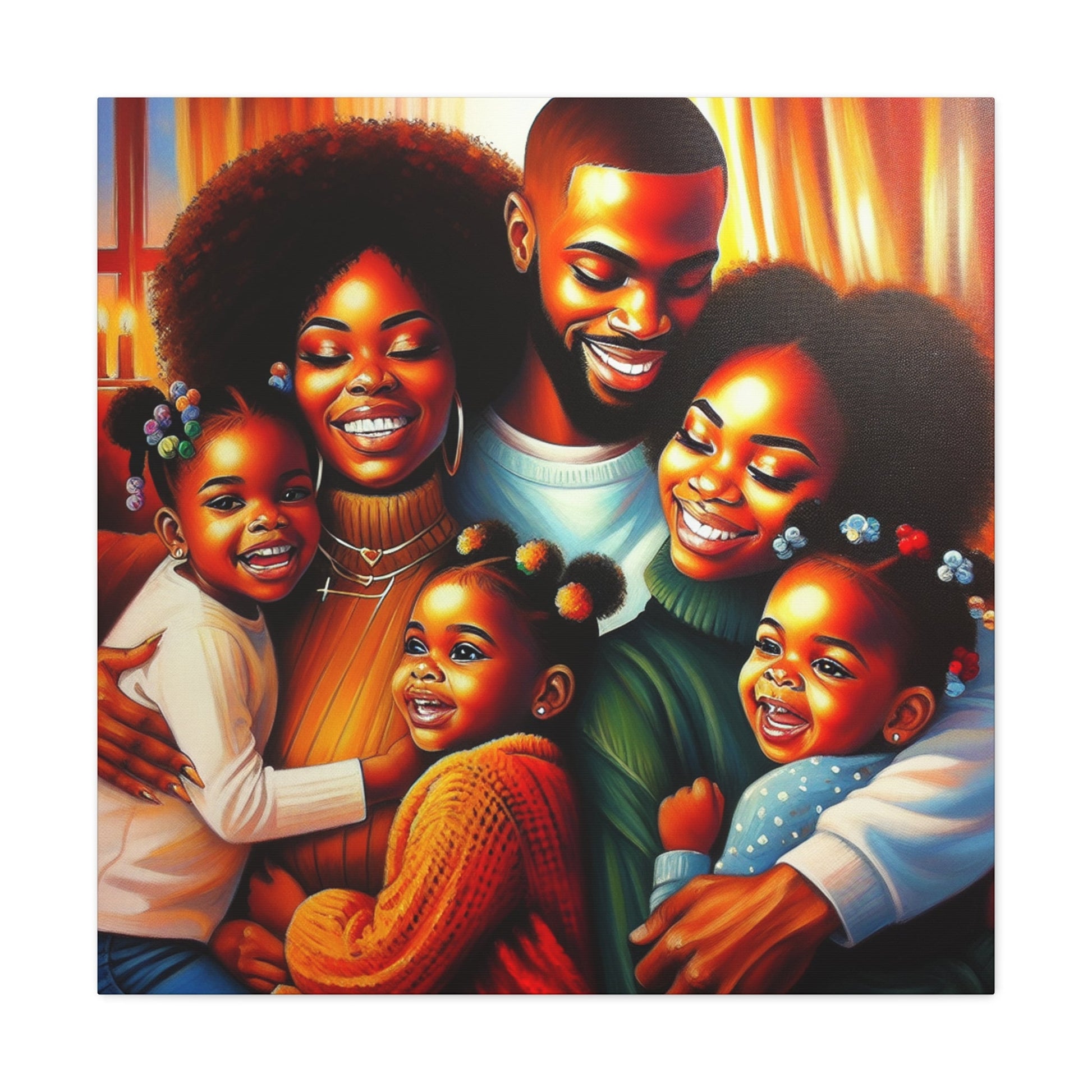 "Radiant Joy: A Loving Family" - Canvas - Authentic4Us