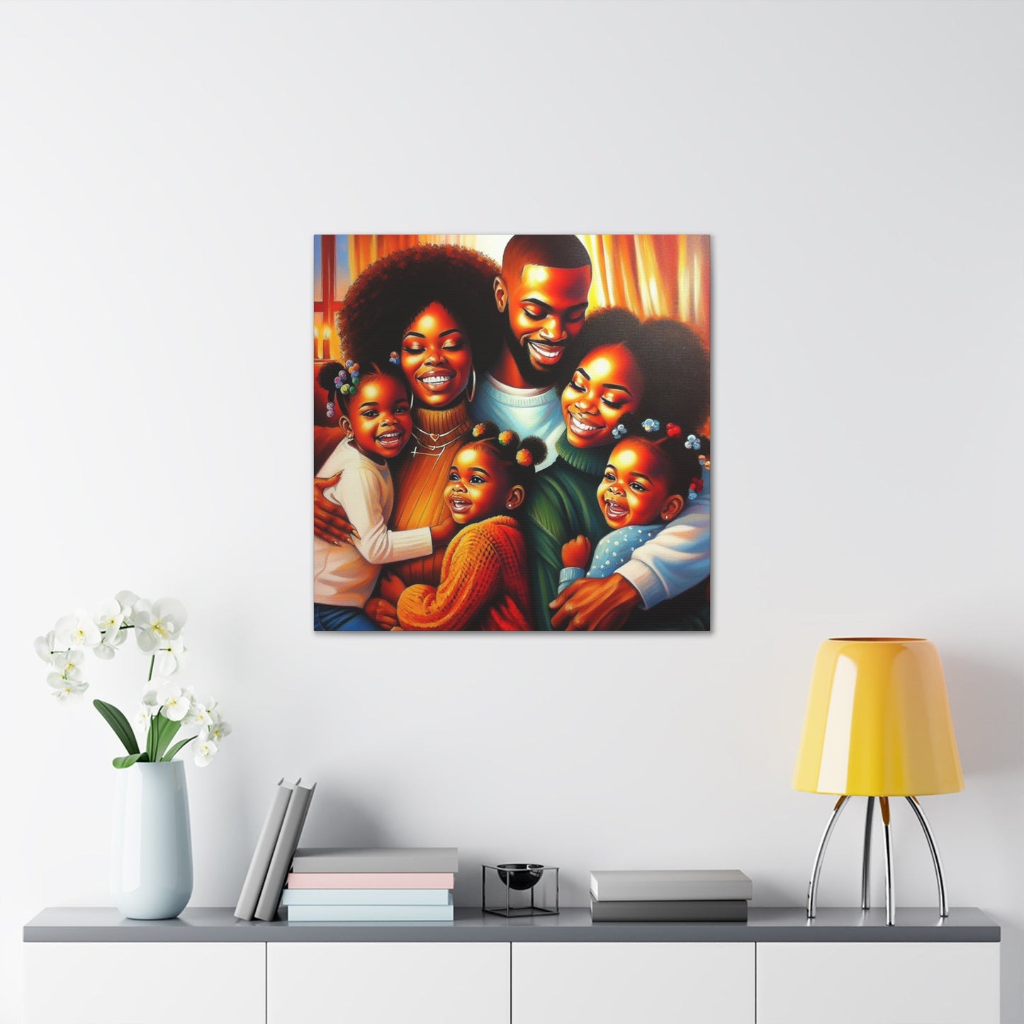 "Radiant Joy: A Loving Family" - Canvas - Authentic4Us