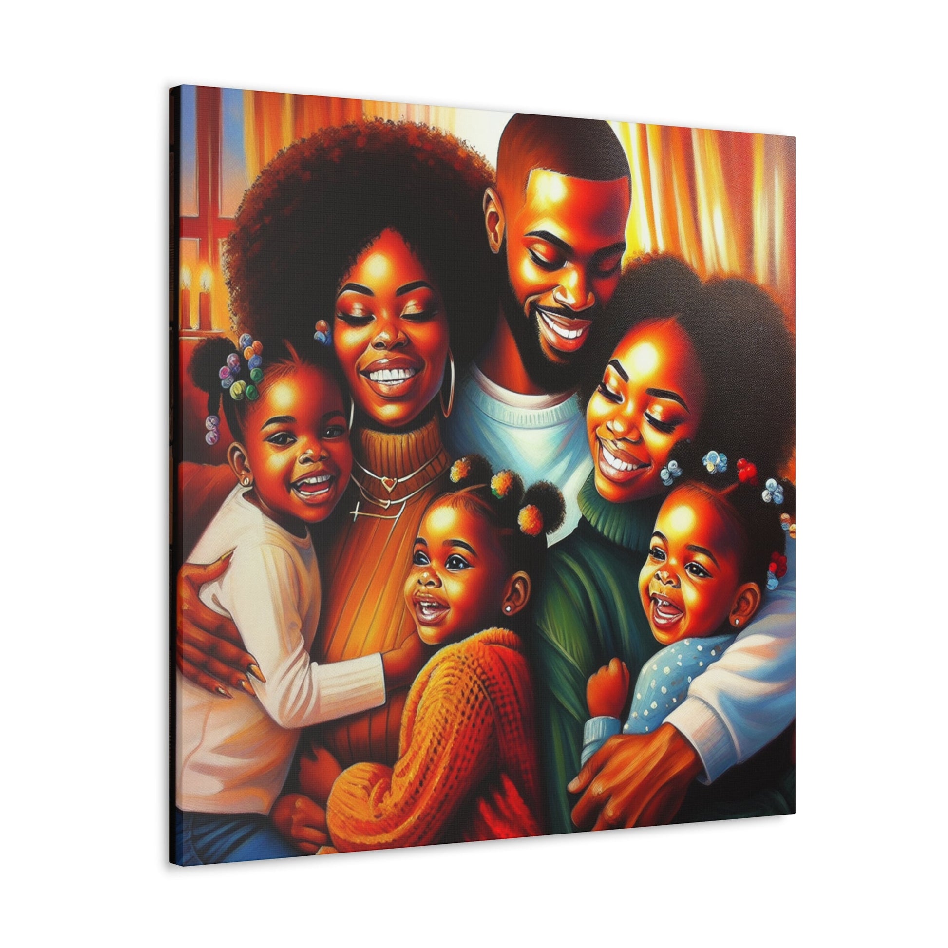 "Radiant Joy: A Loving Family" - Canvas - Authentic4Us