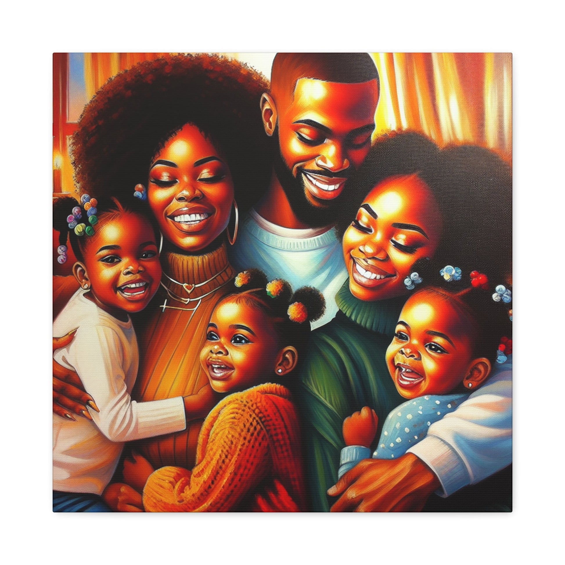 "Radiant Joy: A Loving Family" - Canvas - Authentic4Us