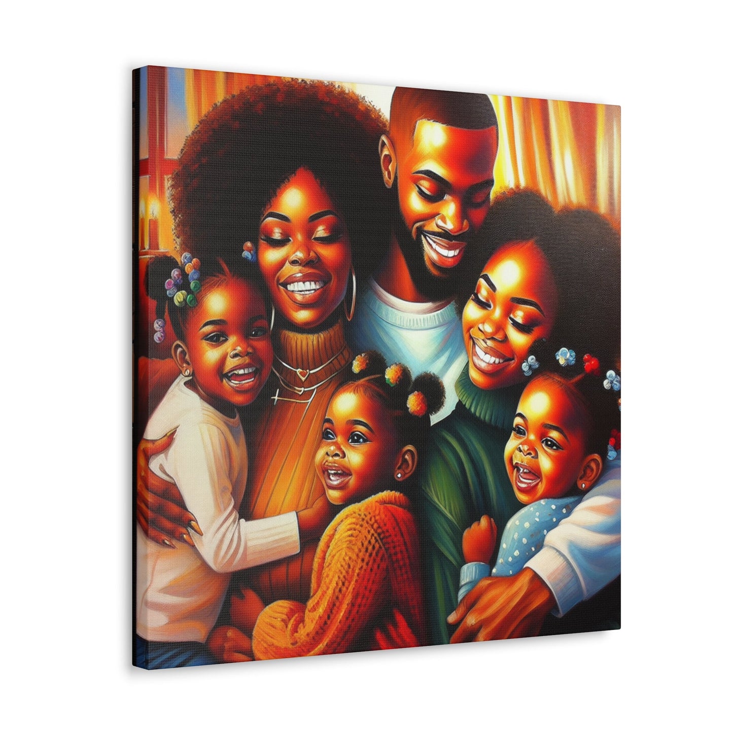 "Radiant Joy: A Loving Family" - Canvas - Authentic4Us