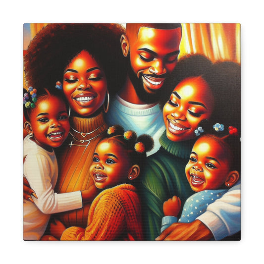 "Radiant Joy: A Loving Family" - Canvas - Authentic4Us